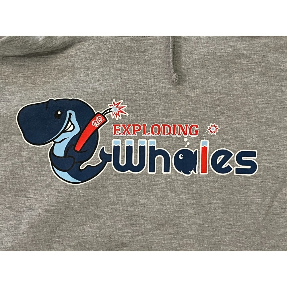 Eugene Emeralds Exploding Whales Hoodie Sweatshirt Minor League Baseball Men XL